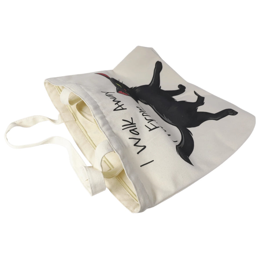 I Walk Away From Problems tote bag size reference
