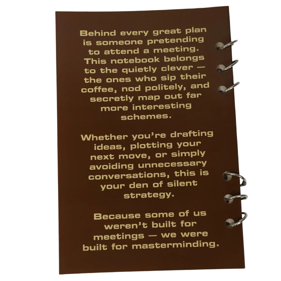 Meetings? I Prefer Silent Plotting notebook pages