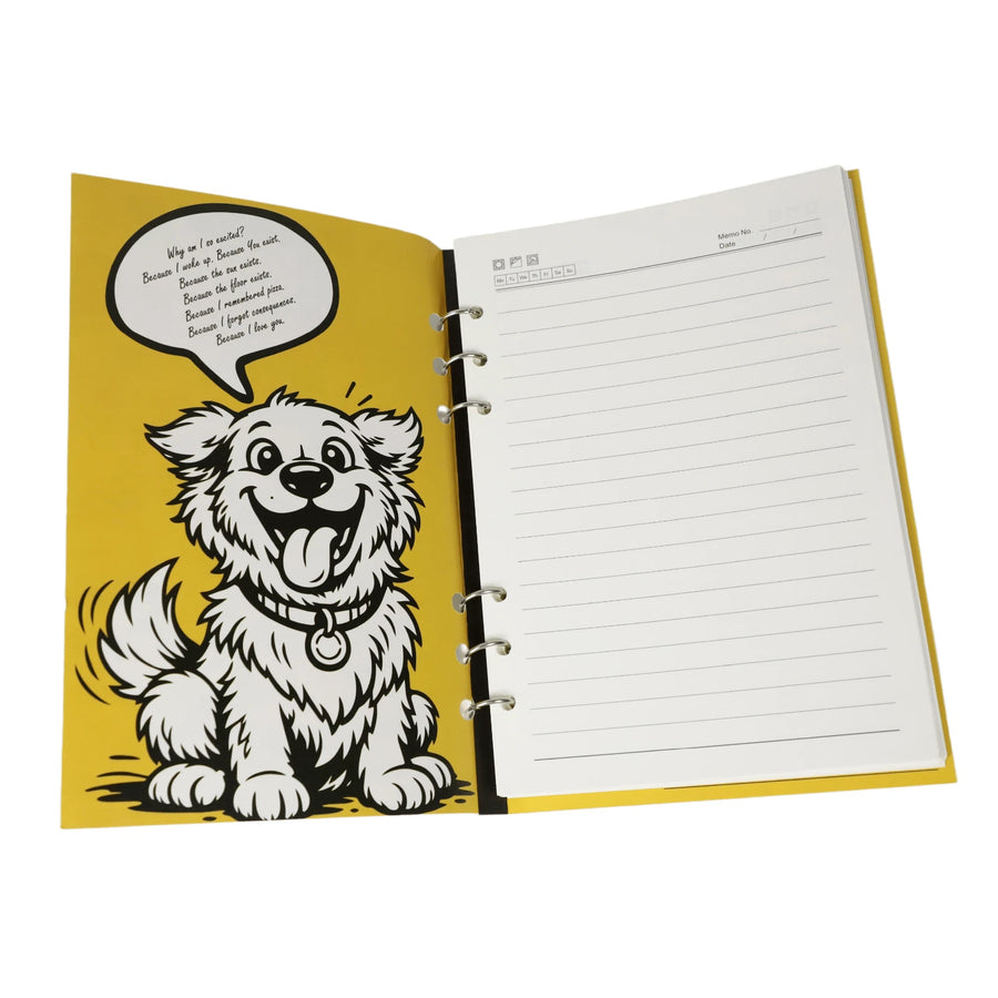 Notebook of Mildly Unhinged Joy pages