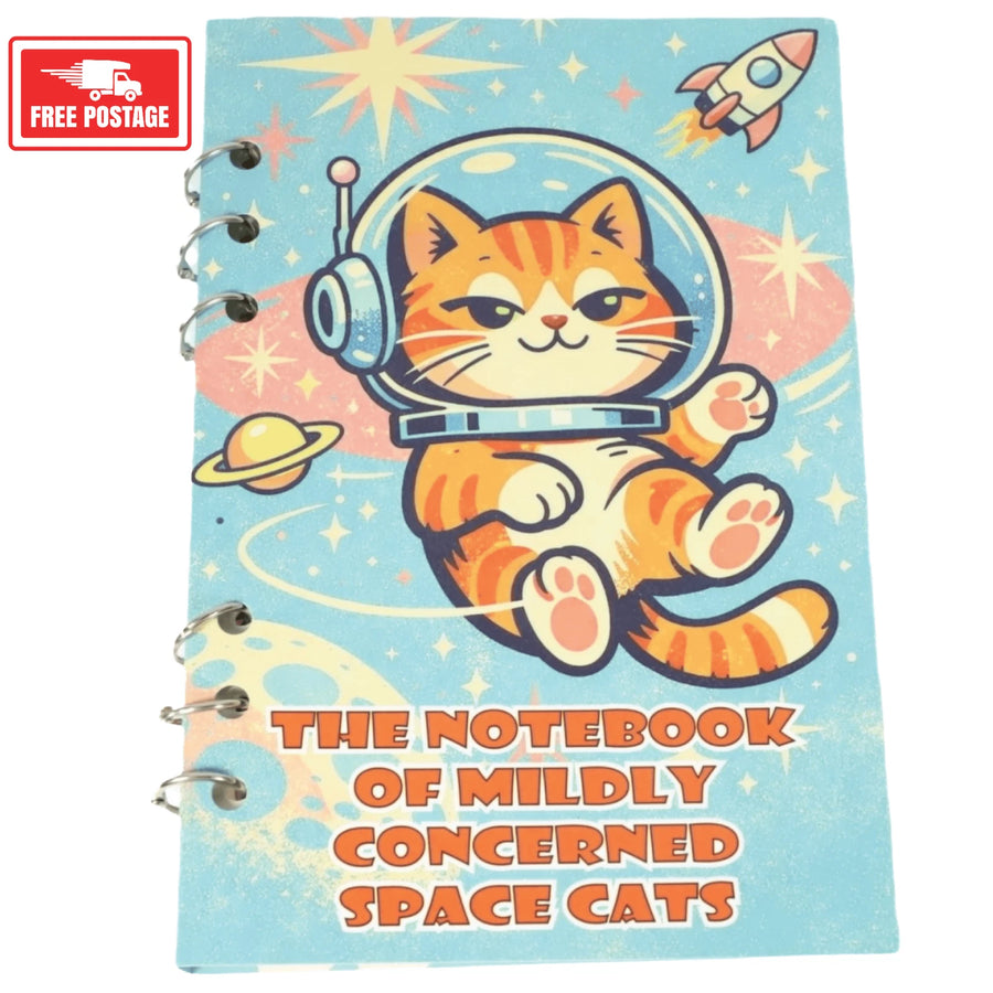 The Notebook of Mildly Concerned Space Cats cover