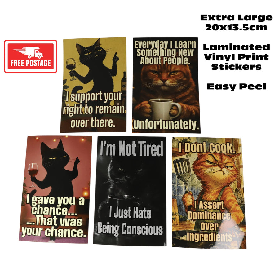 Extra Large Cat Sticker Set overview