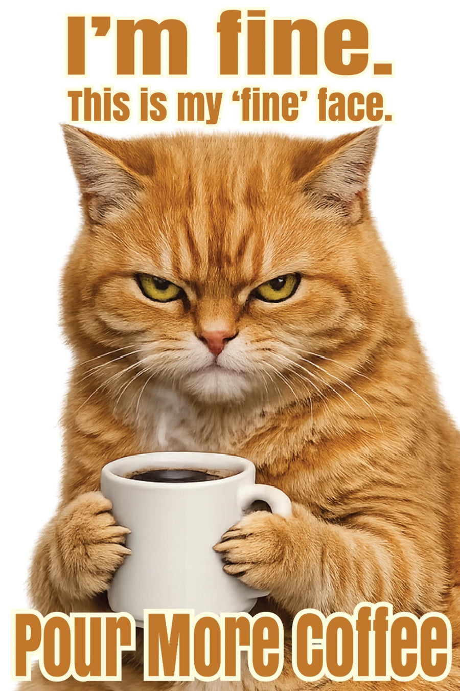 Less Talking More Coffee black cat sticker