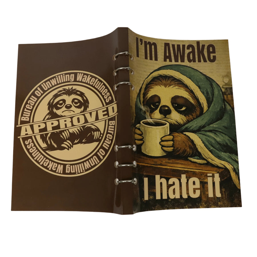 I'm Awake & I Hate It notebook back cover