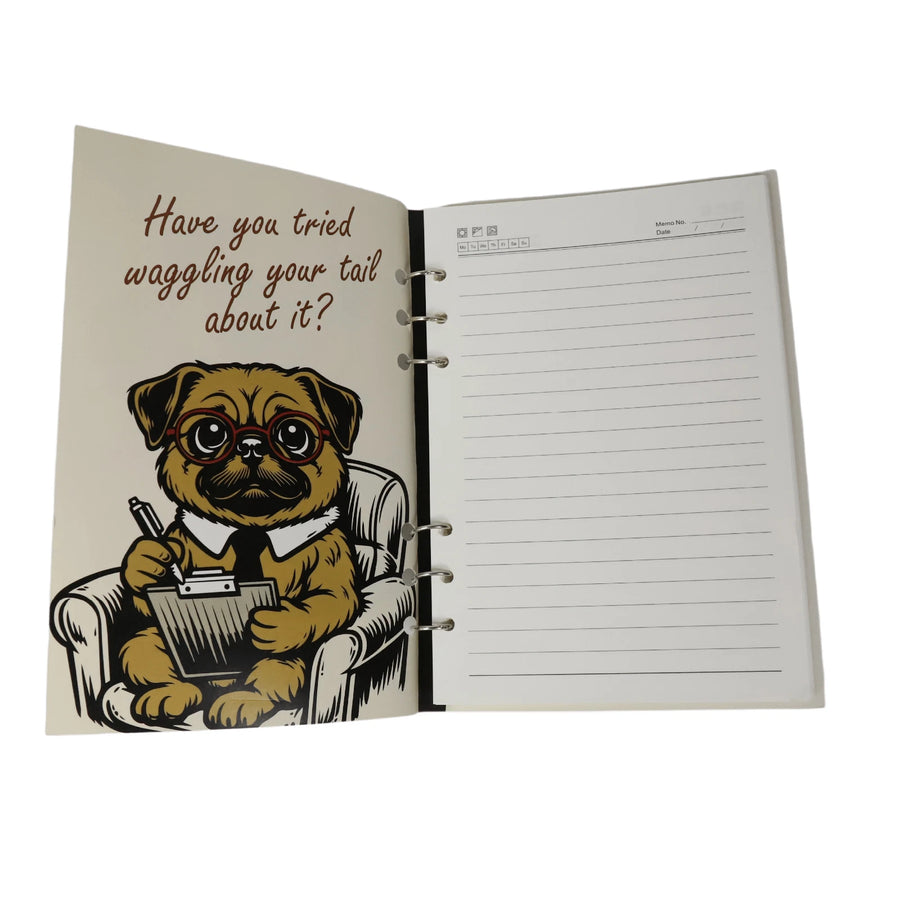 Dr Woof's Therapy Notebook interior