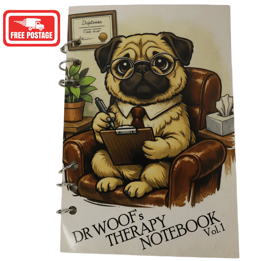 Dr Woof's Therapy Notebook cover