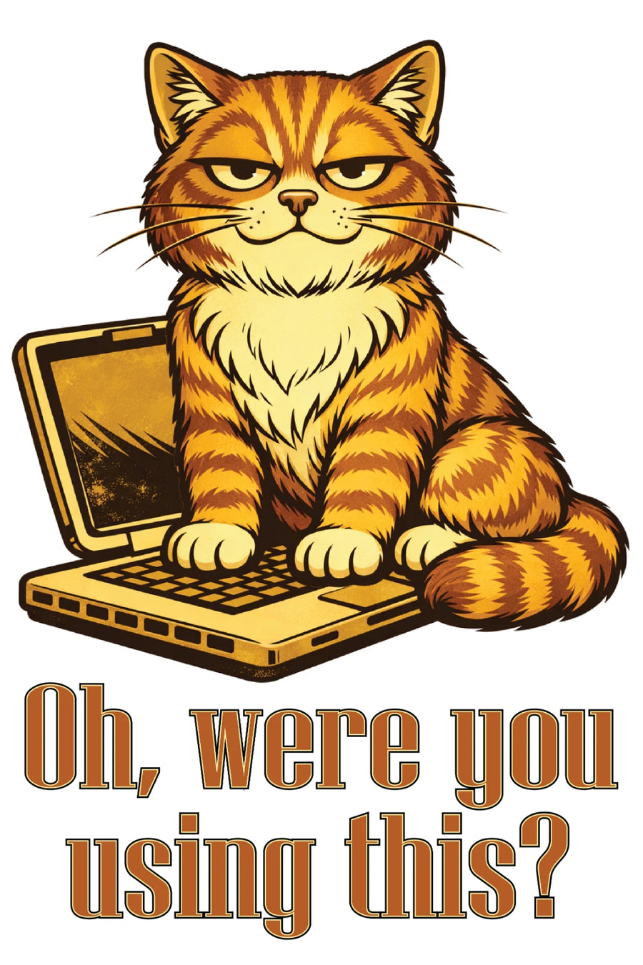 Im fine this is my fine face cat coffee sticker