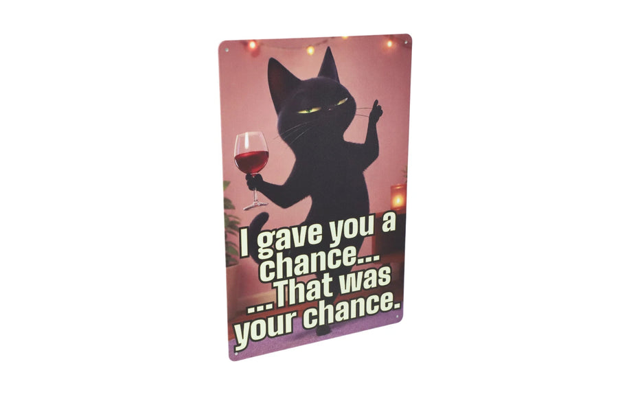 I Gave You a Chance metal sign close up