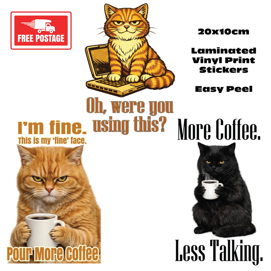 Sassy Cats Large Sticker Set overview