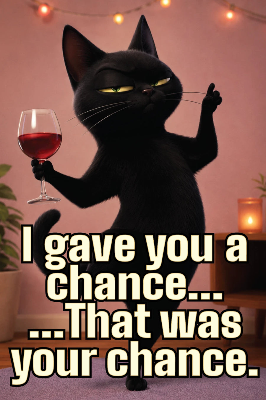 I gave you a chance dancing cat sticker