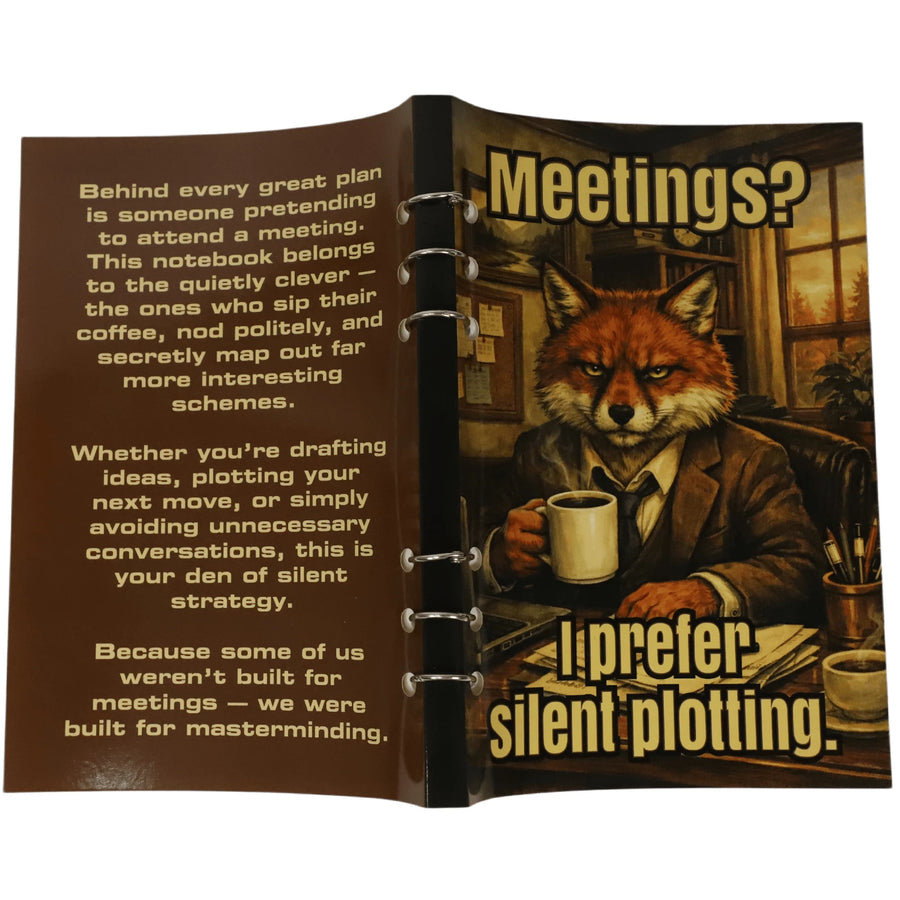 Meetings? I Prefer Silent Plotting notebook detail