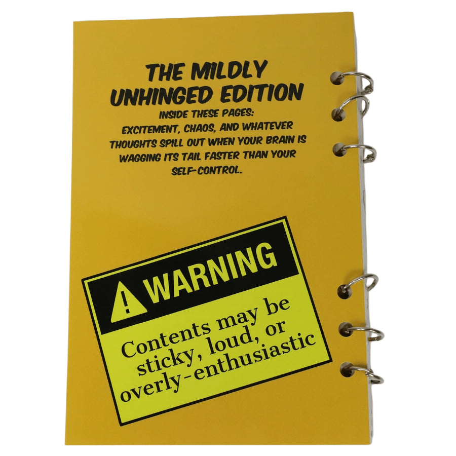 Notebook of Mildly Unhinged Joy full cover