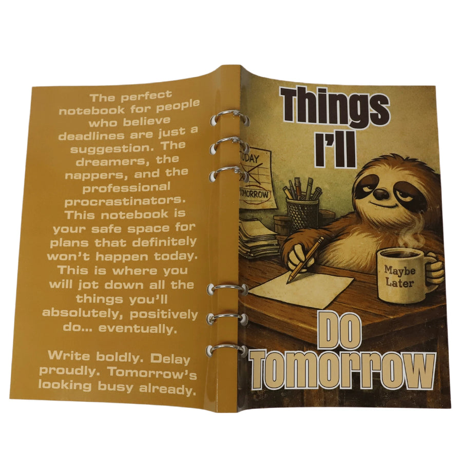 Things I'll Do Tomorrow notebook back cover