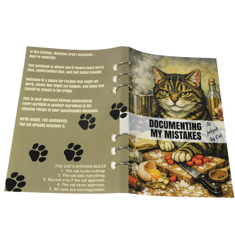 Documenting My Mistakes notebook terms and conditions page