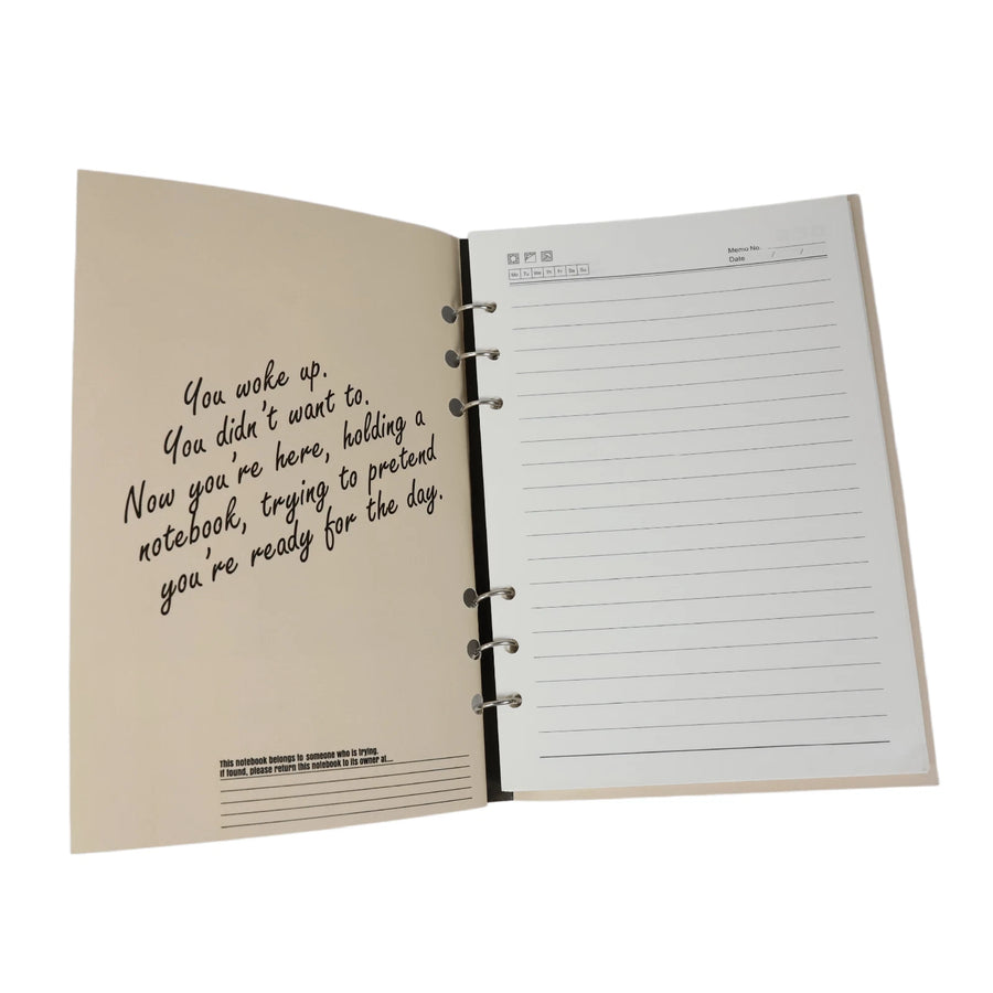 Notebook of Unimpressed Mornings detail