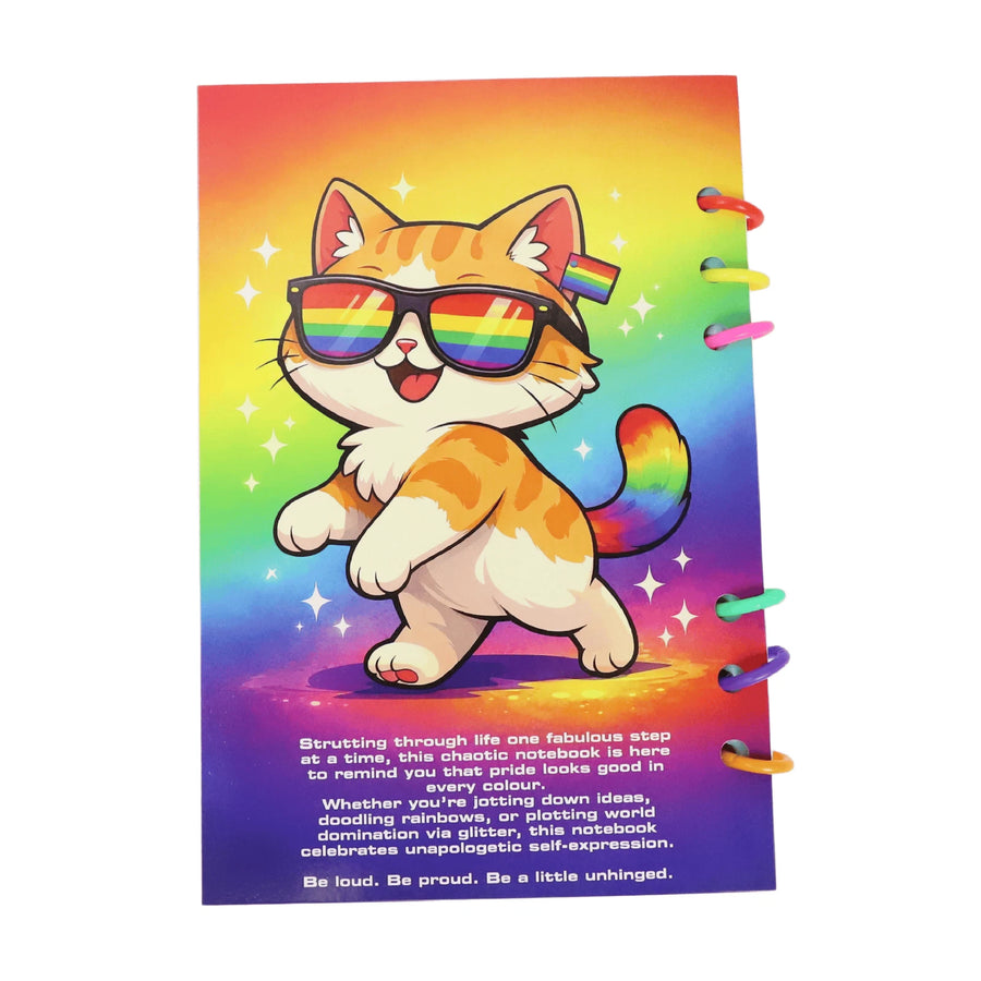 This Notebook is Very Gay rainbow pages