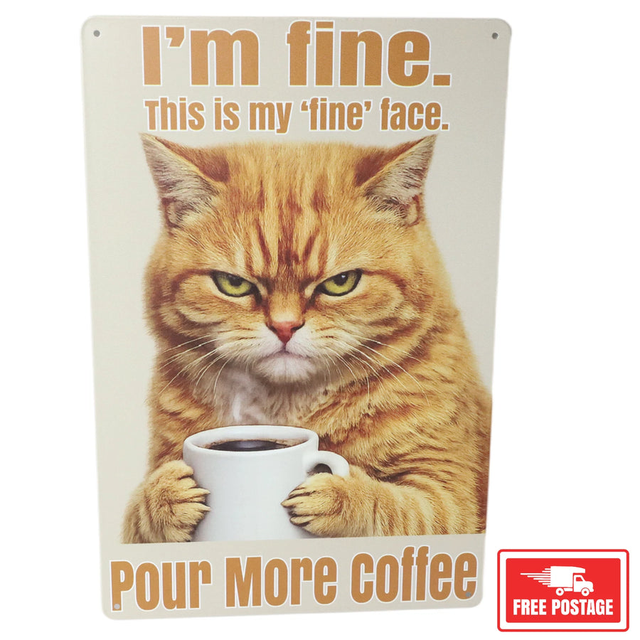 Im Fine This is my Fine Face metal sign corner mounting holes