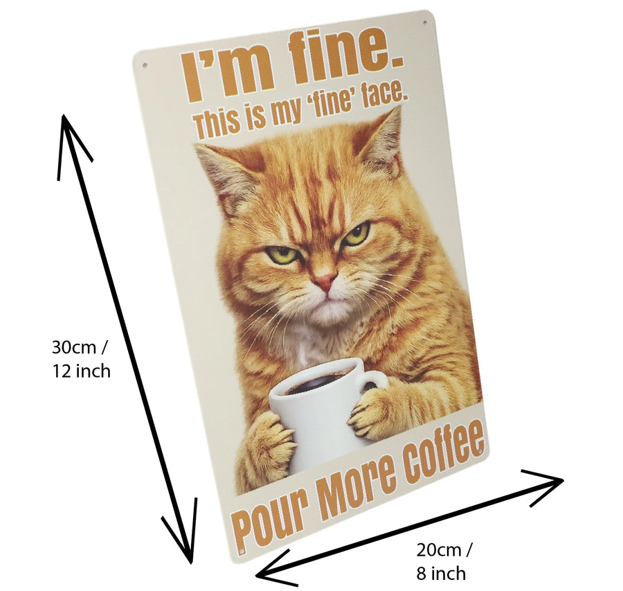 Im Fine This is my Fine Face metal sign detail